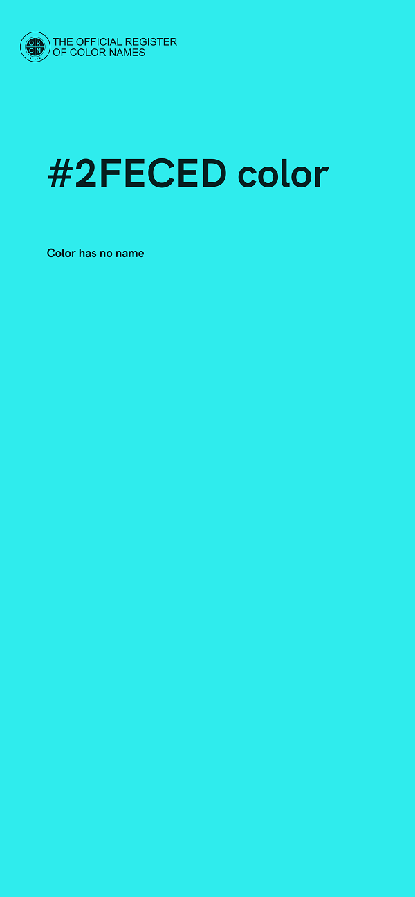 #2FECED color image
