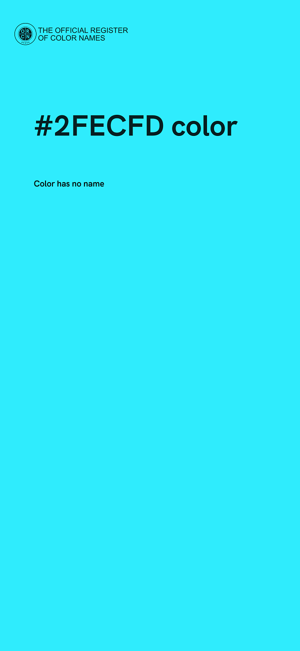 #2FECFD color image