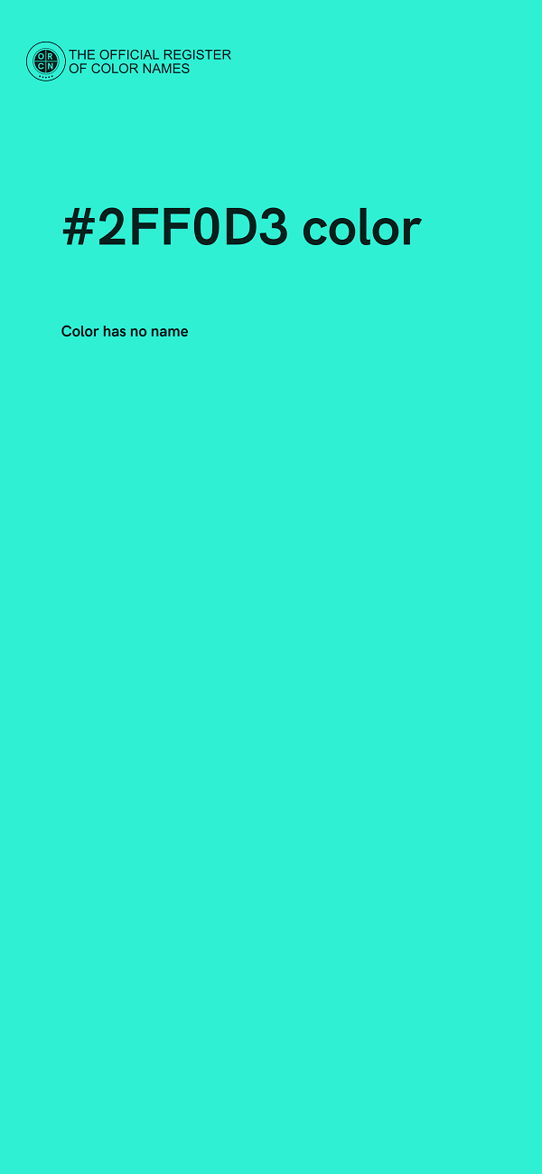 #2FF0D3 color image