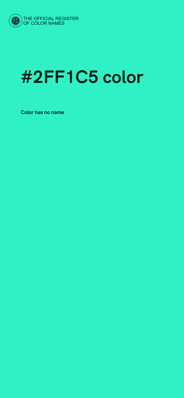 #2FF1C5 color image