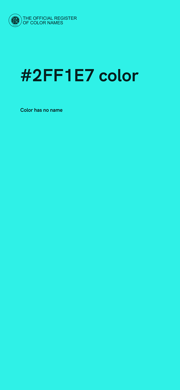 #2FF1E7 color image