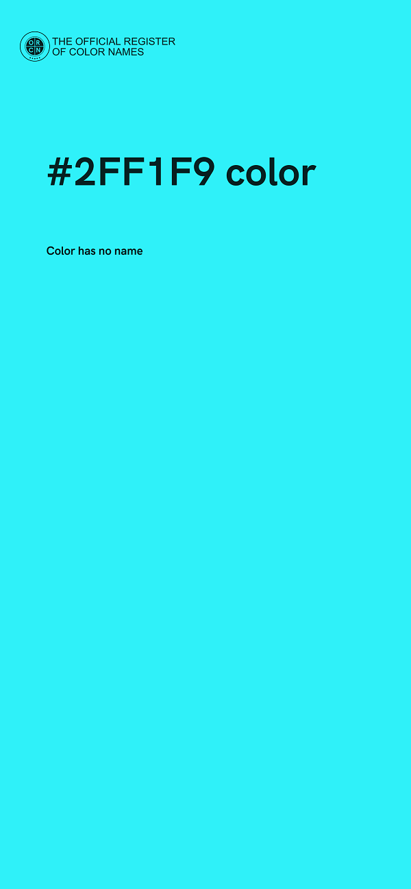 #2FF1F9 color image
