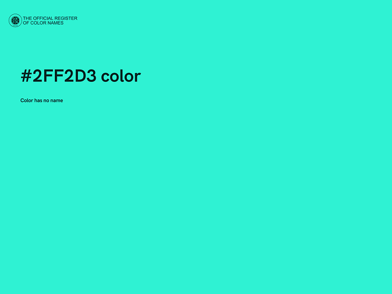 #2FF2D3 color image