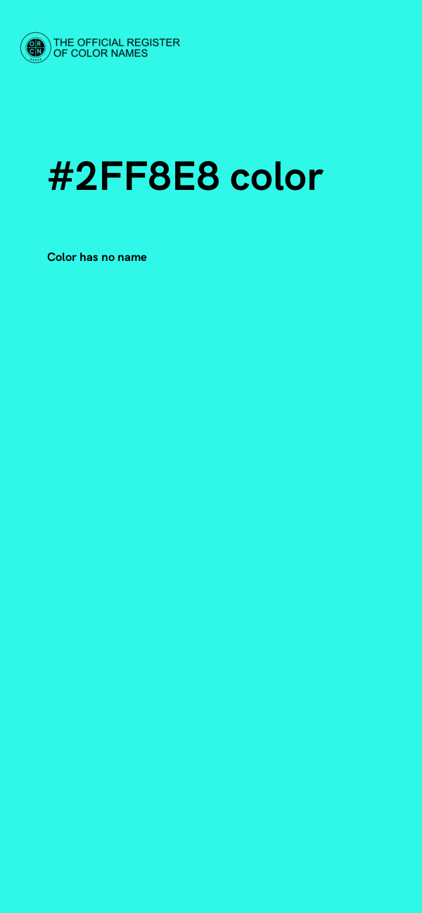 #2FF8E8 color image