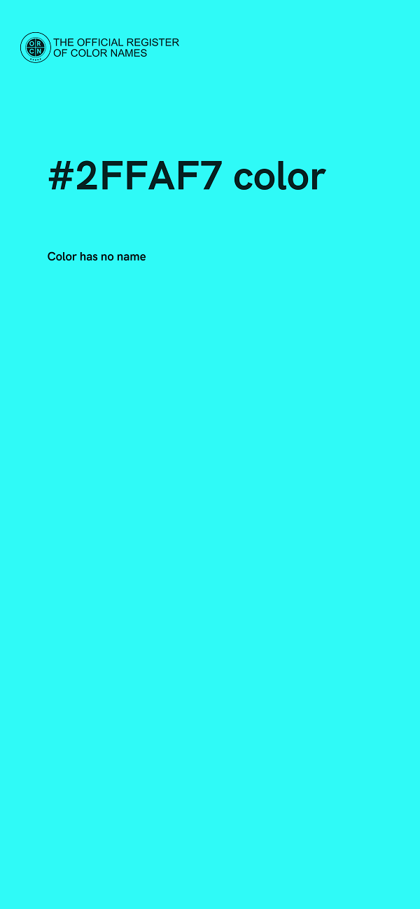 #2FFAF7 color image