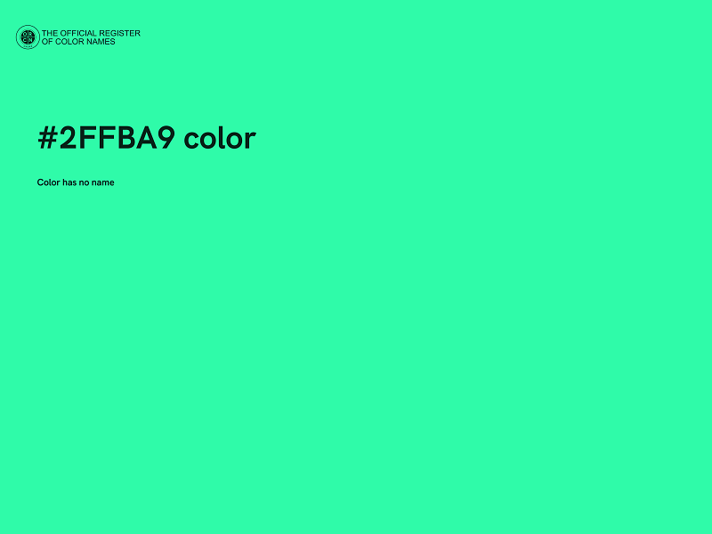 #2FFBA9 color image