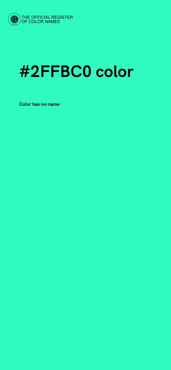 #2FFBC0 color image