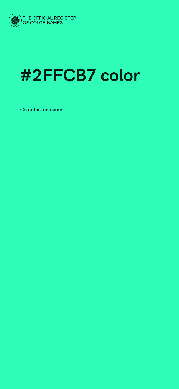 #2FFCB7 color image