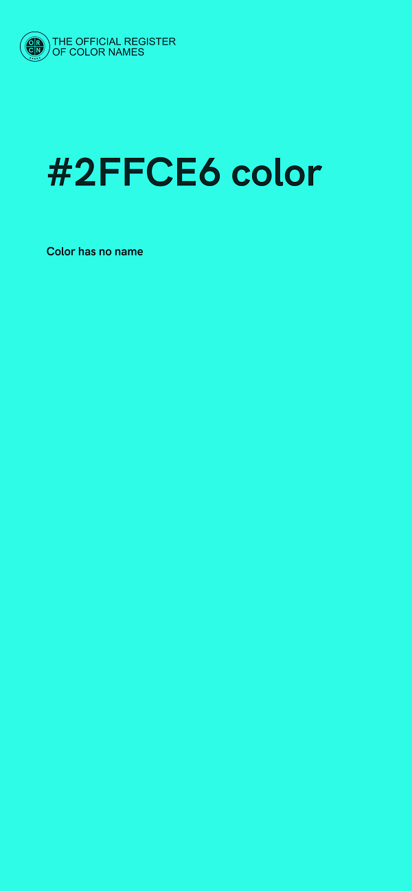 #2FFCE6 color image