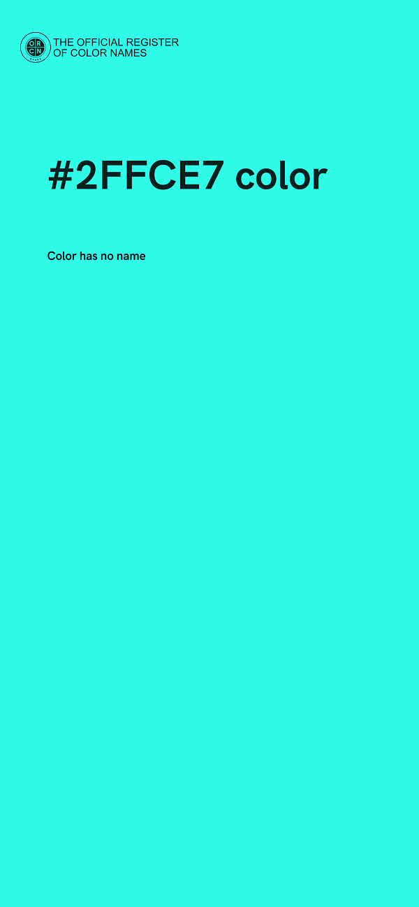 #2FFCE7 color image