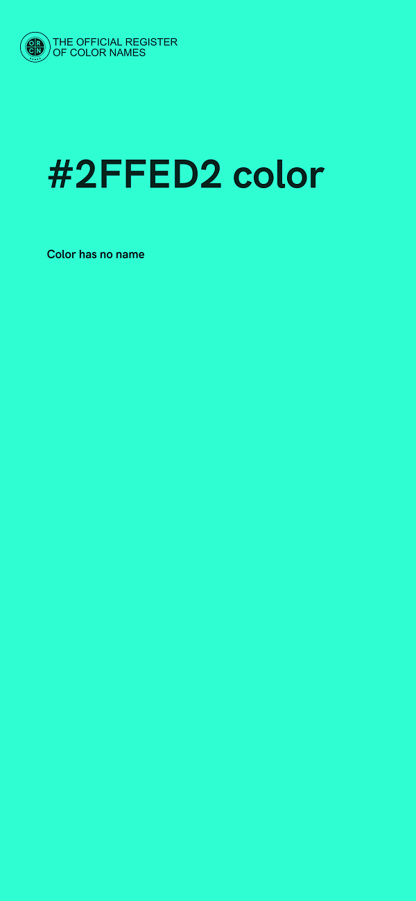 #2FFED2 color image