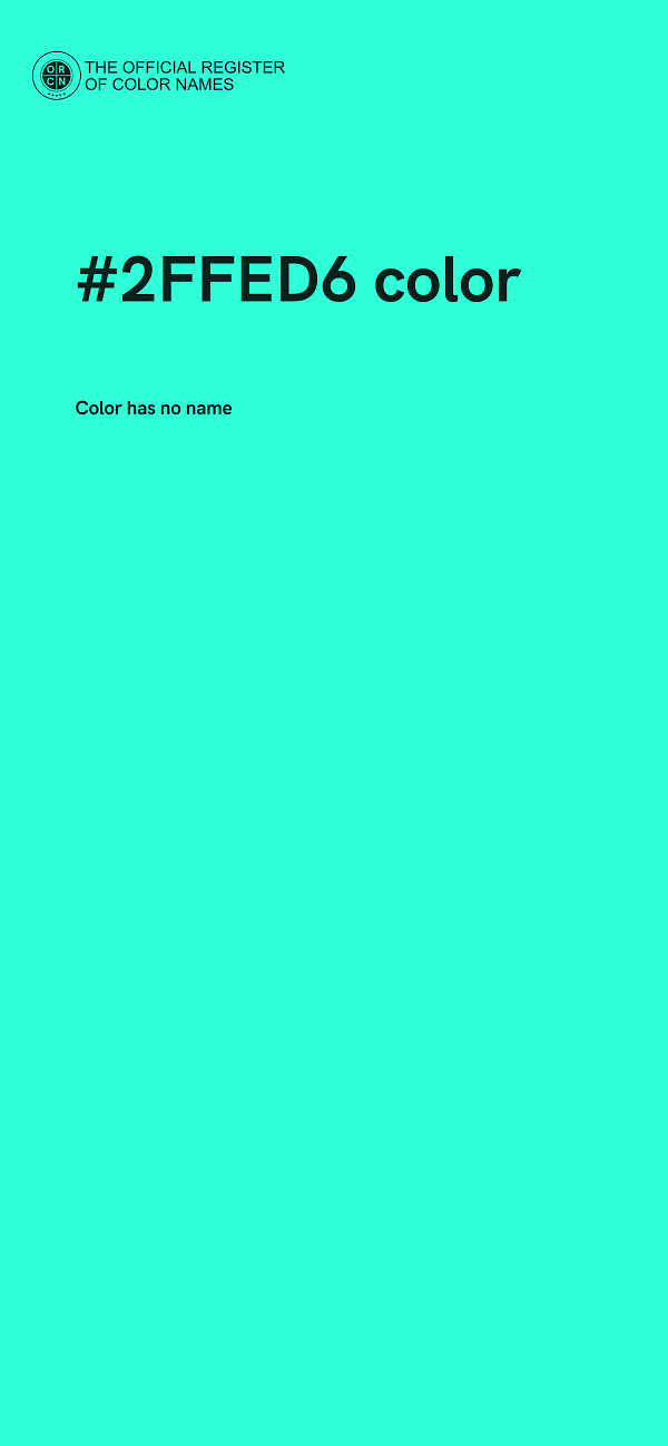 #2FFED6 color image