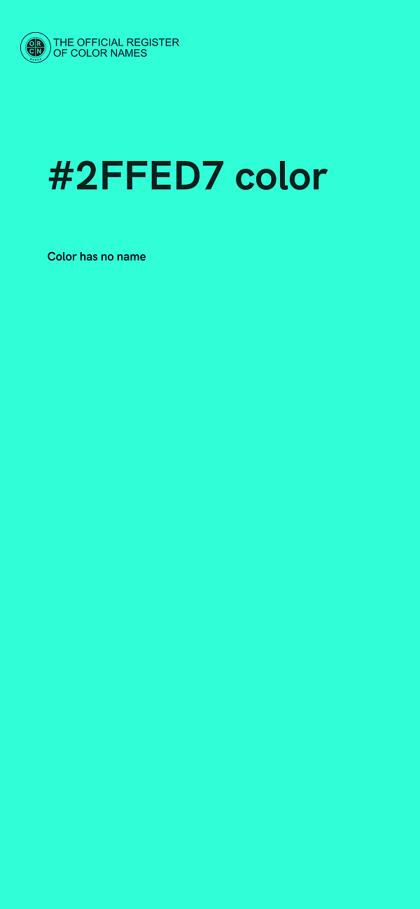 #2FFED7 color image
