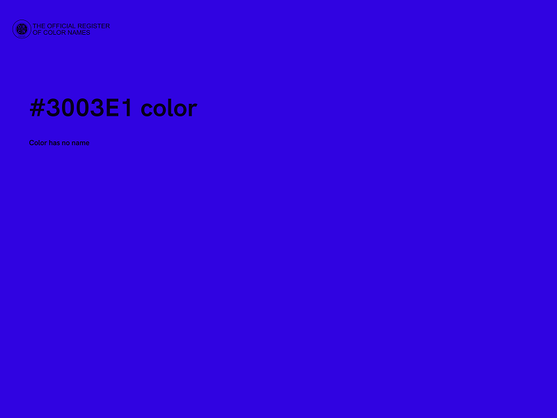 #3003E1 color image