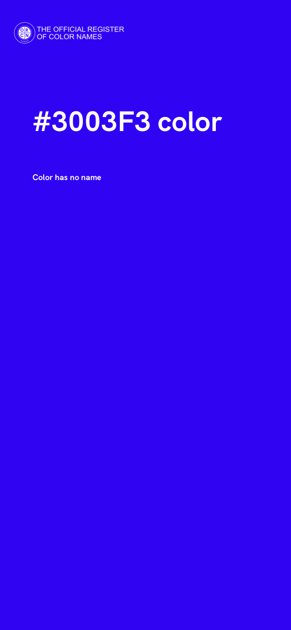 #3003F3 color image