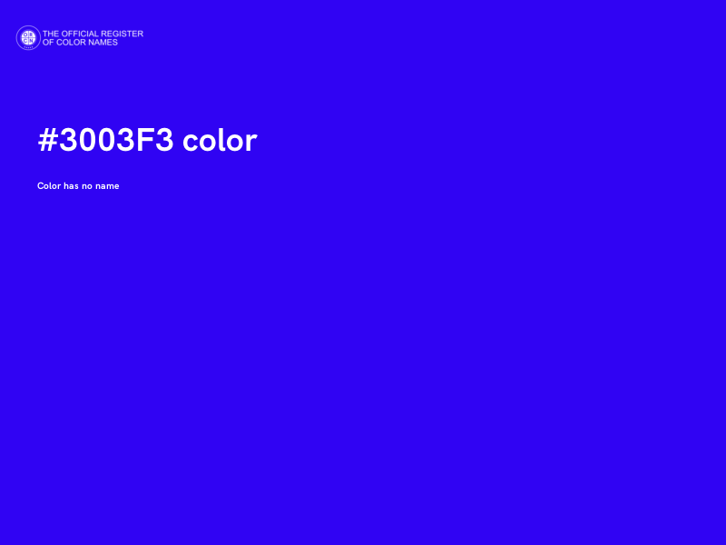 #3003F3 color image