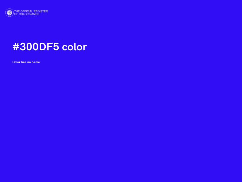 #300DF5 color image