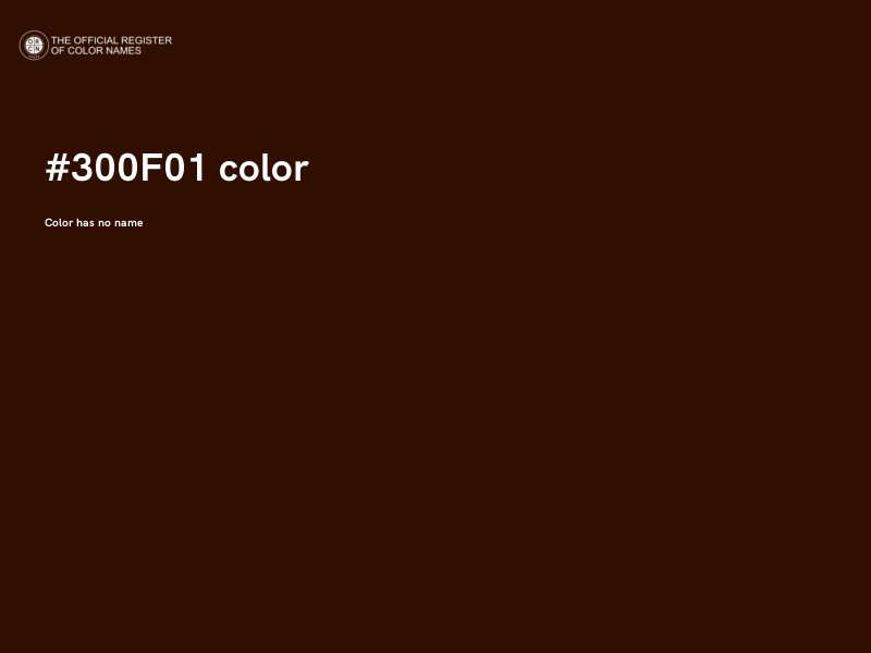 #300F01 color image