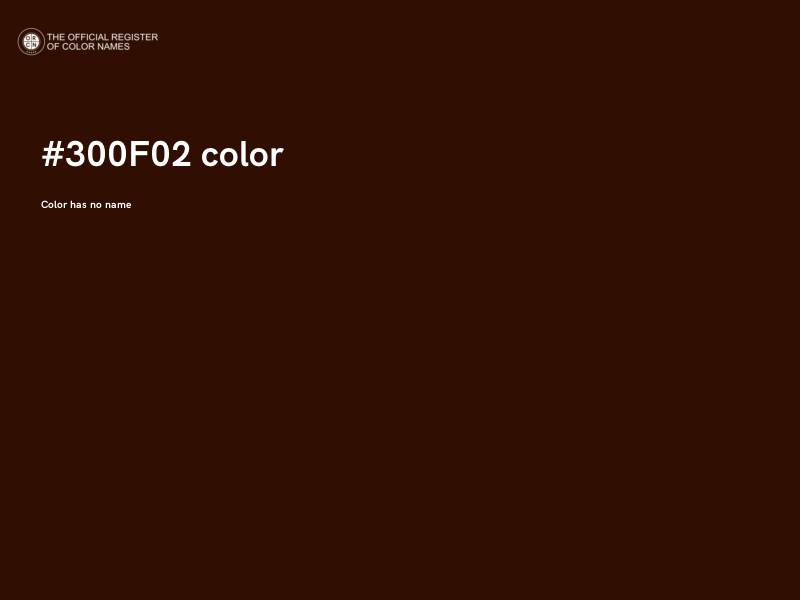 #300F02 color image