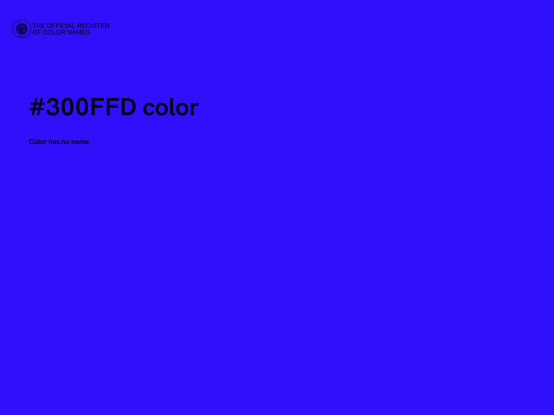 #300FFD color image