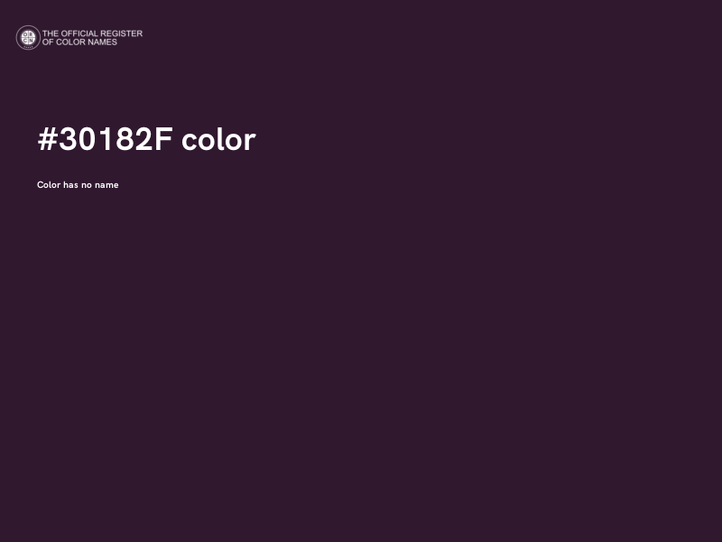 #30182F color image