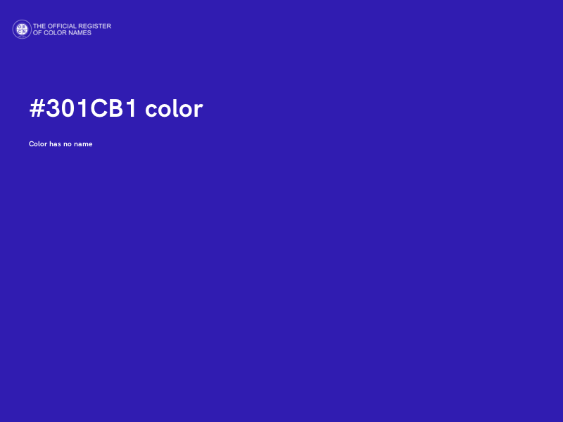 #301CB1 color image