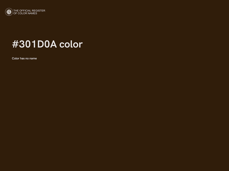 #301D0A color image