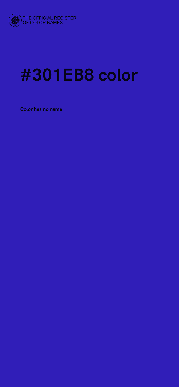 #301EB8 color image