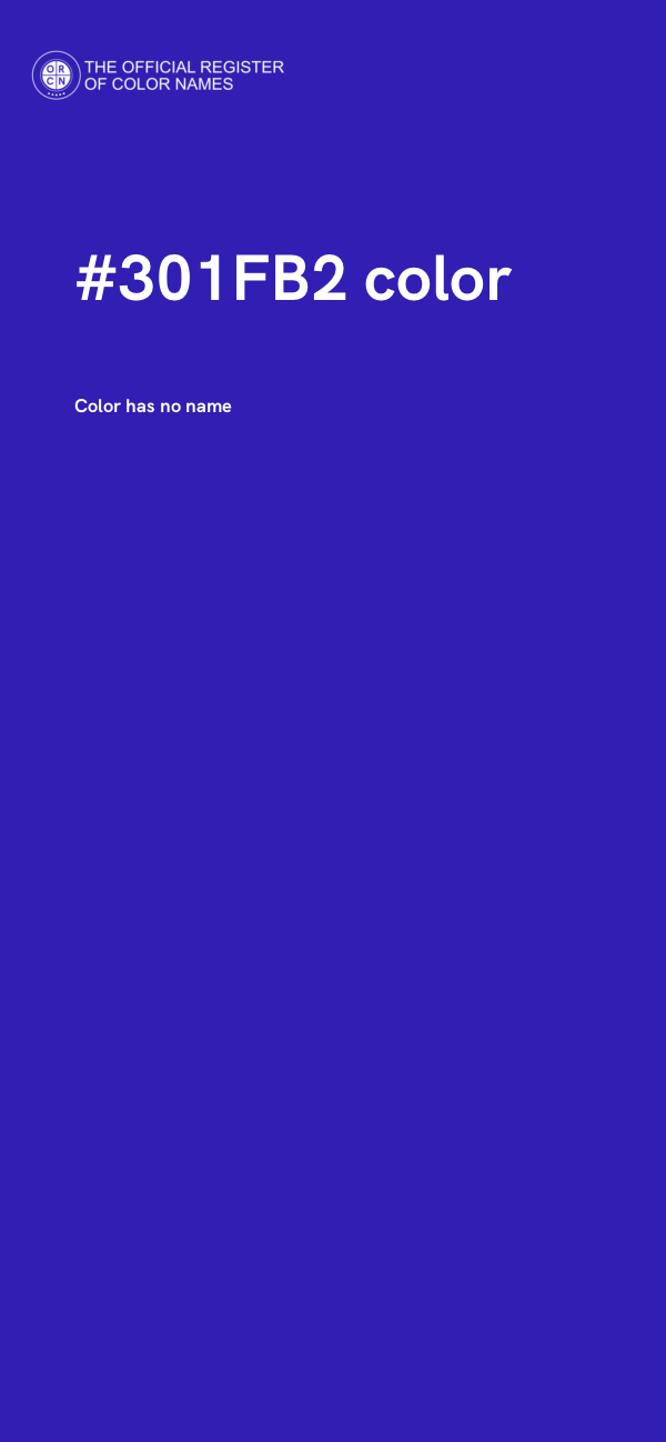 #301FB2 color image
