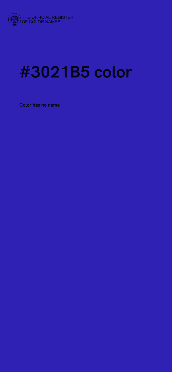 #3021B5 color image
