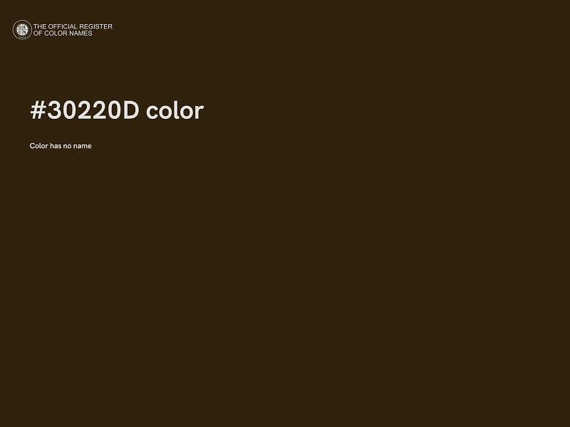 #30220D color image