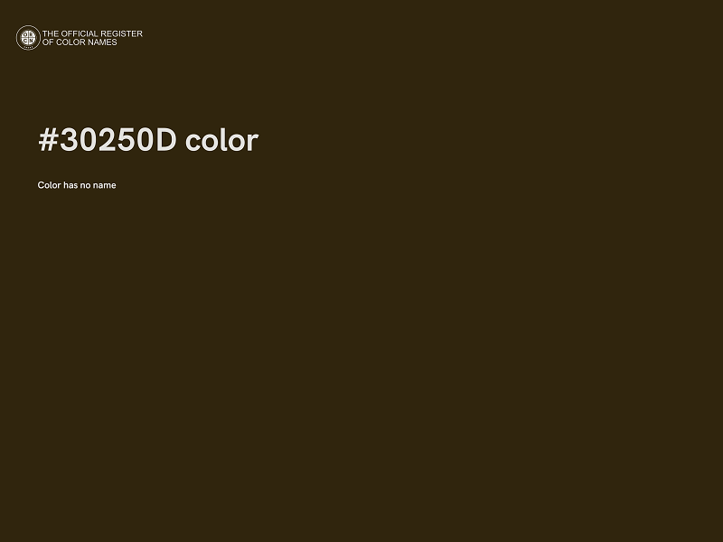 #30250D color image