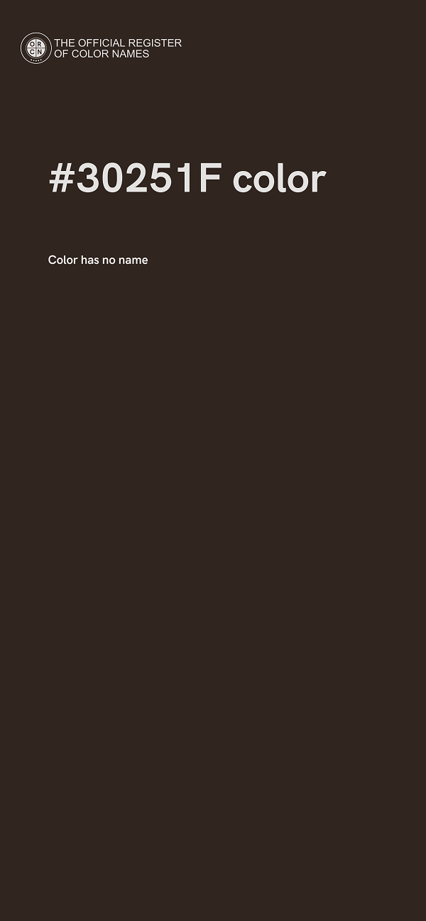 #30251F color image