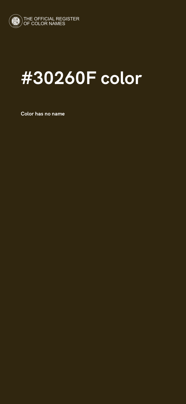 #30260F color image