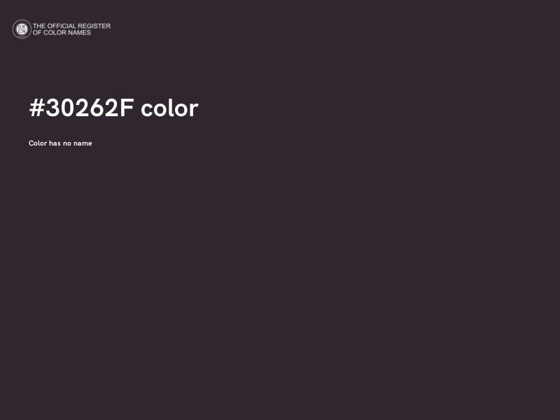 #30262F color image