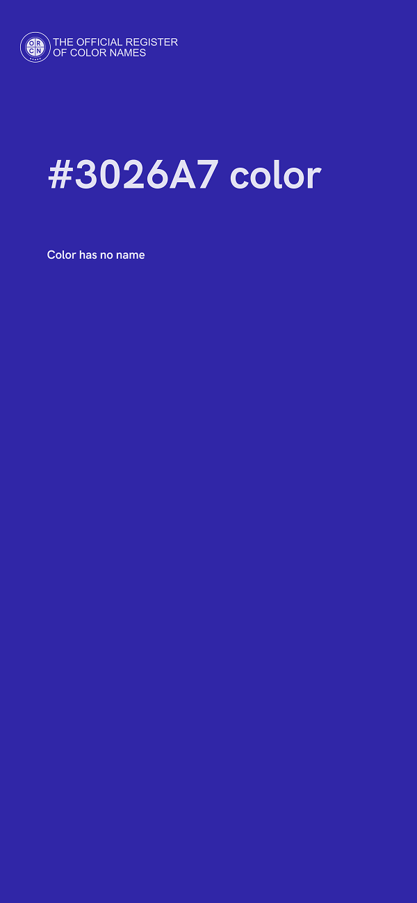 #3026A7 color image
