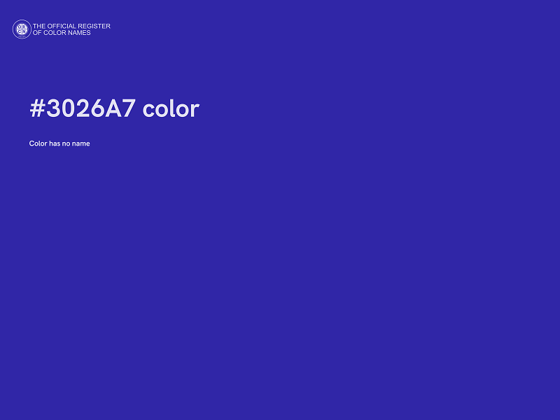 #3026A7 color image