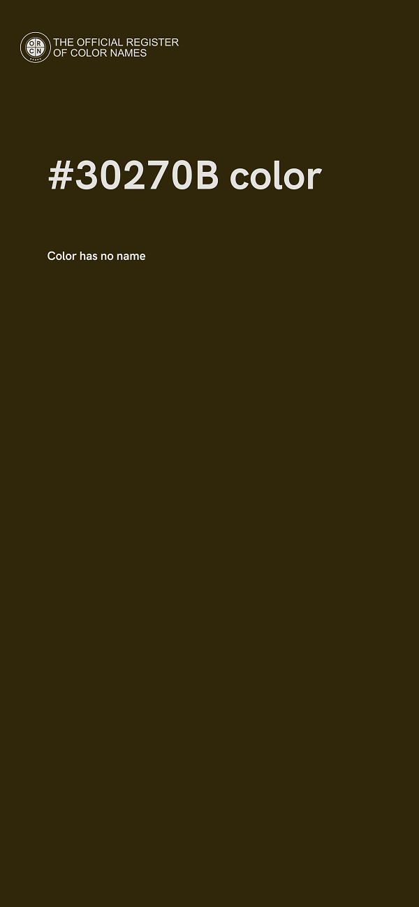 #30270B color image
