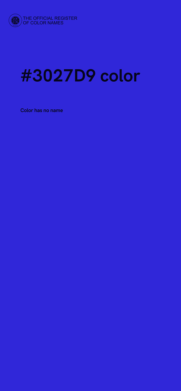 #3027D9 color image