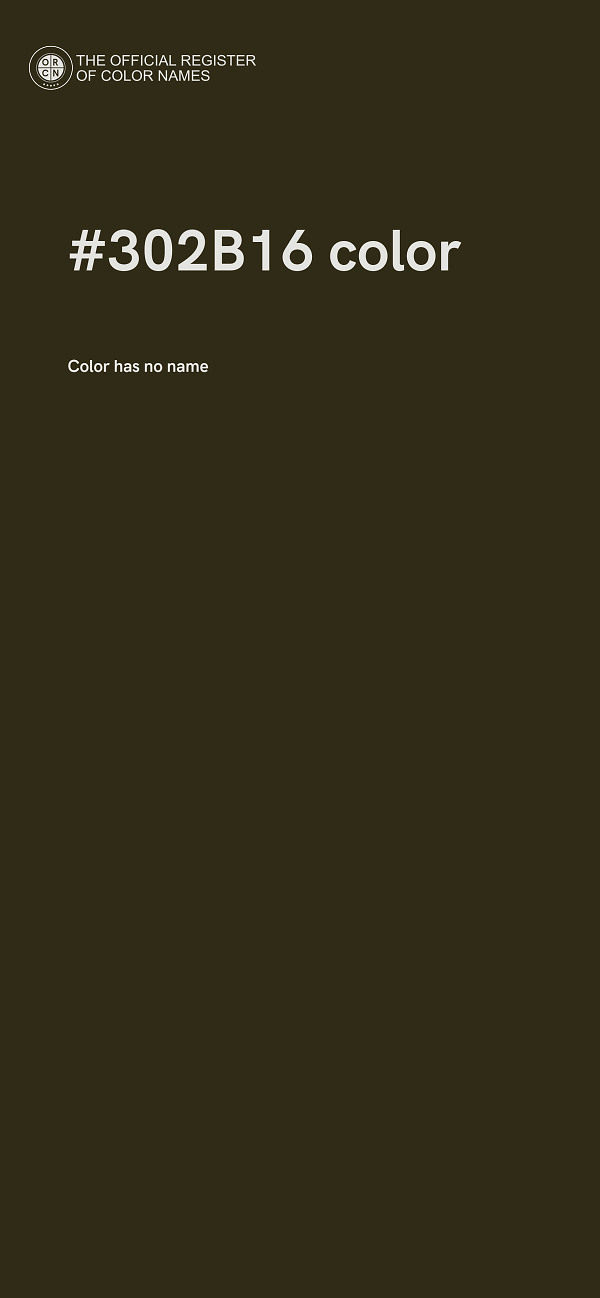 #302B16 color image