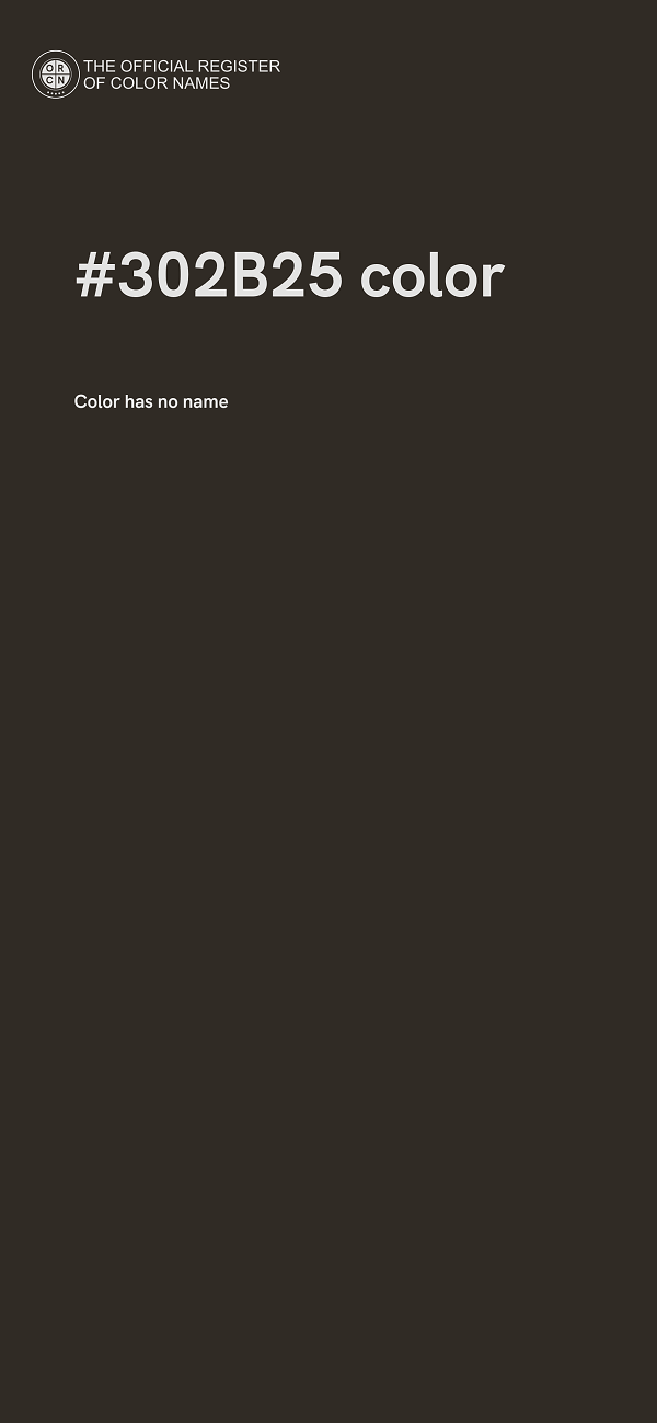#302B25 color image