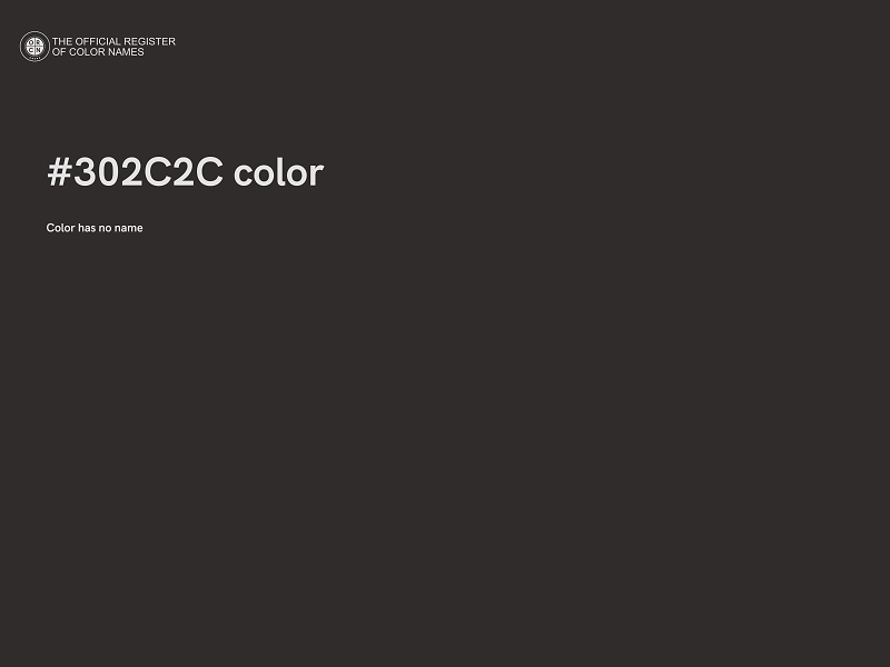 #302C2C color image