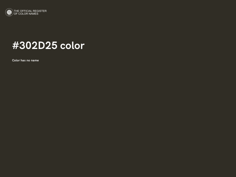 #302D25 color image