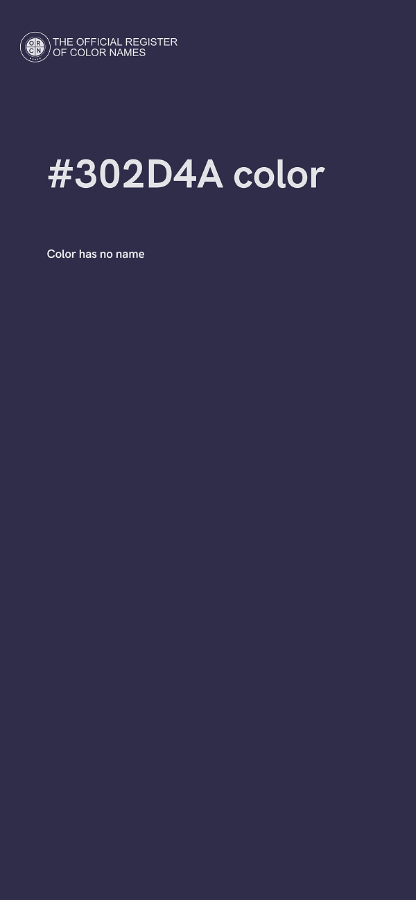 #302D4A color image