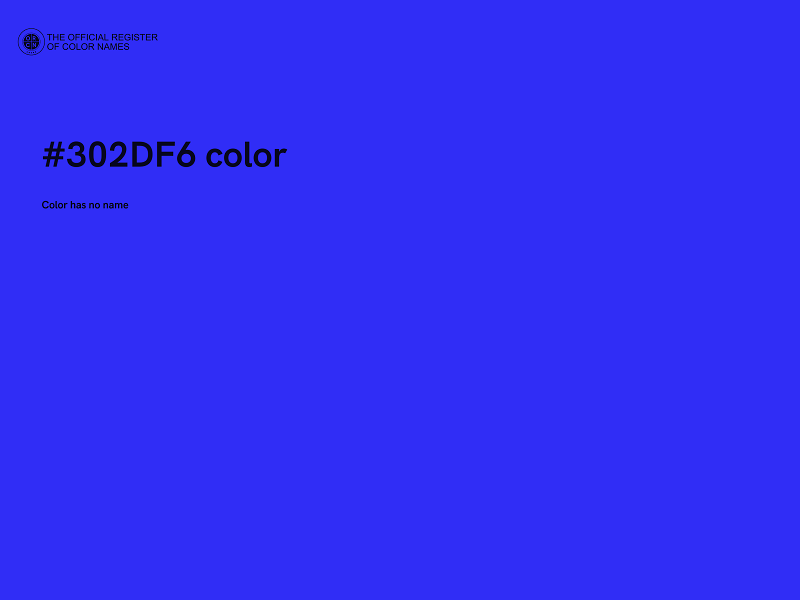 #302DF6 color image