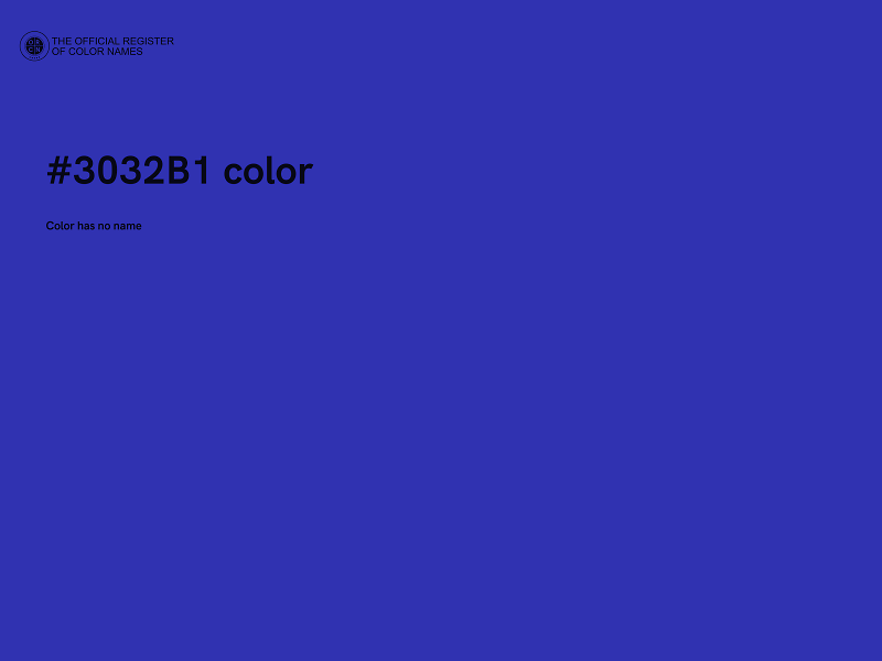 #3032B1 color image