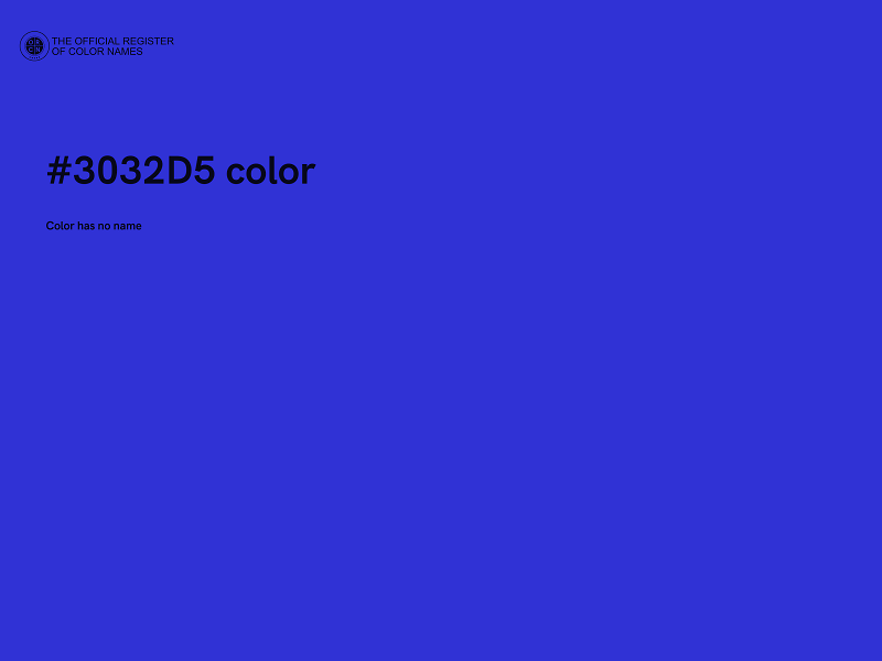 #3032D5 color image