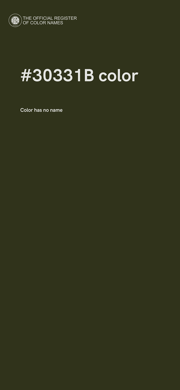 #30331B color image