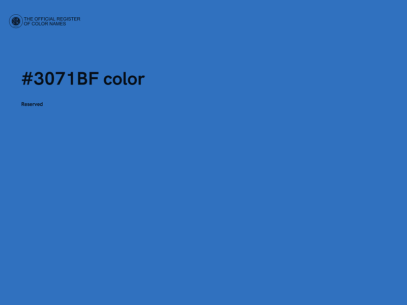 #3071BF color image