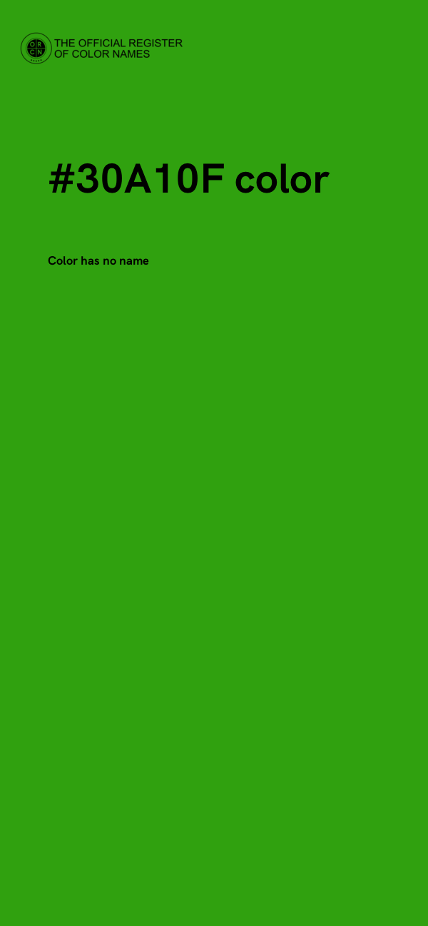 #30A10F color image